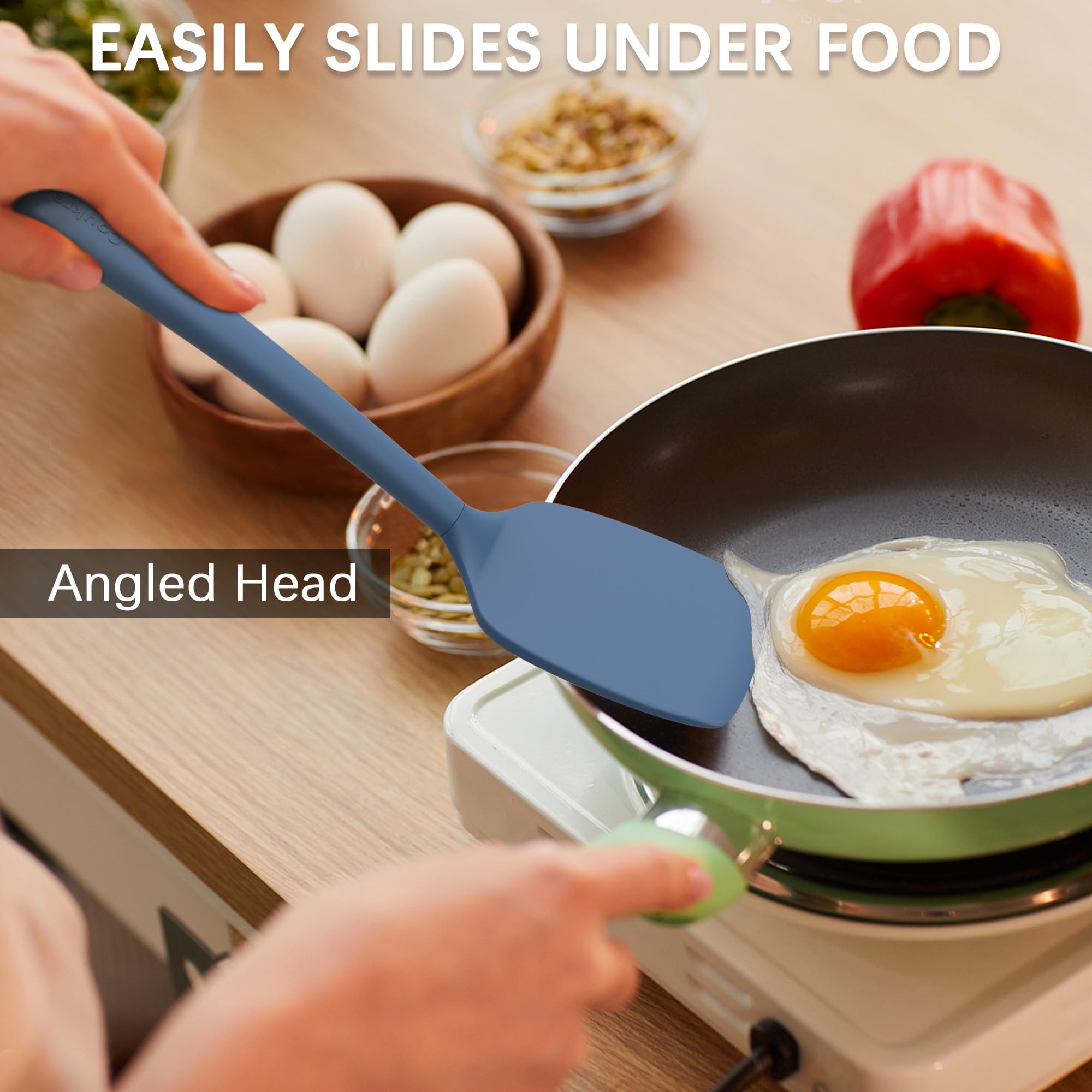 Coukre hanging hole design keeps spatulas organized in the kitchen