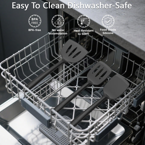 Coukre spatulas with seamless design for easy cleaning and stain resistance