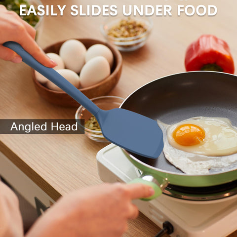 Coukre heat-resistant spatula up to 500°F maintains shape in high heat.