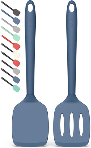 Coukre solid spatula from the set for precise flipping on non-stick pans.