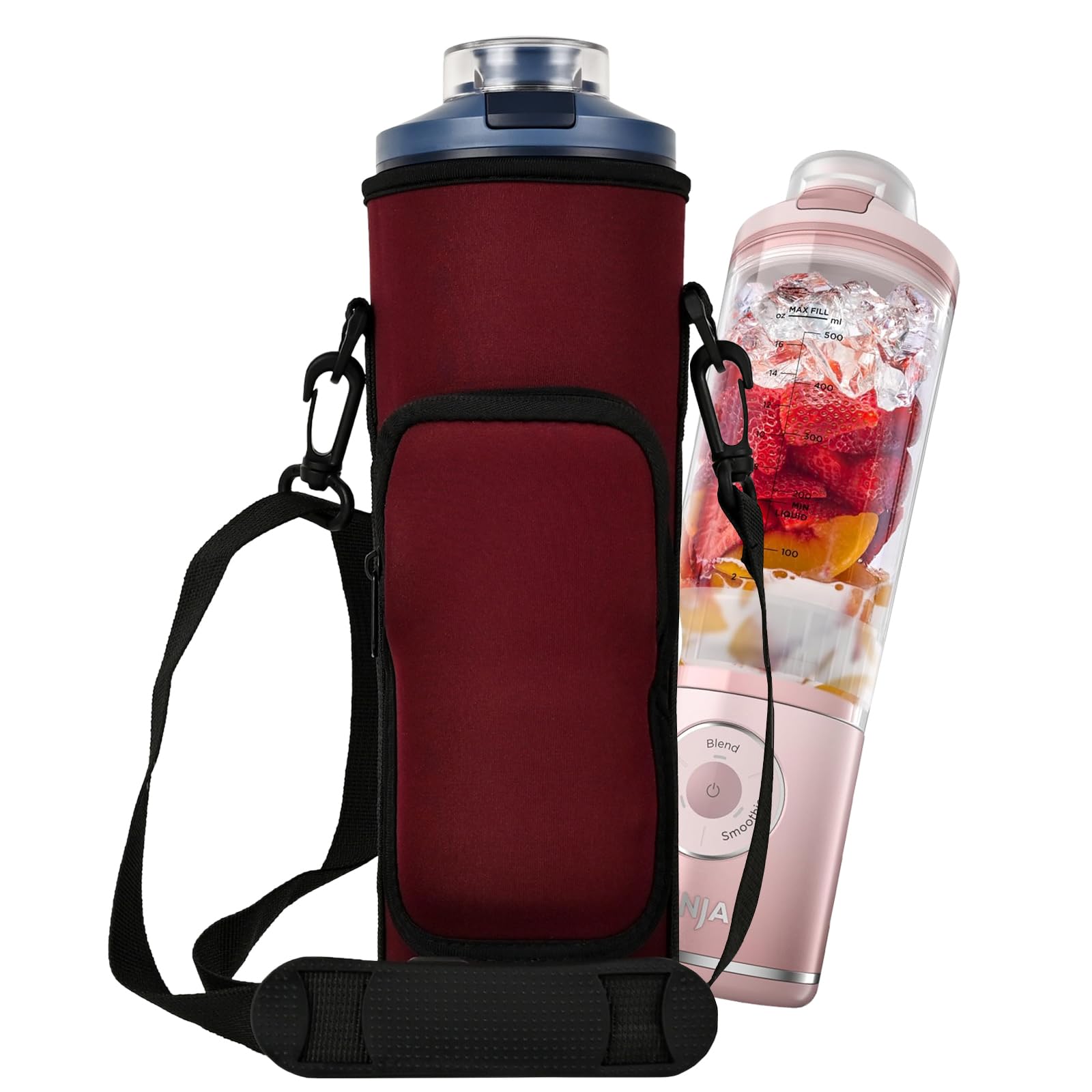 CouldyCasi Ninja Blast Max bag side view protects blender on the go