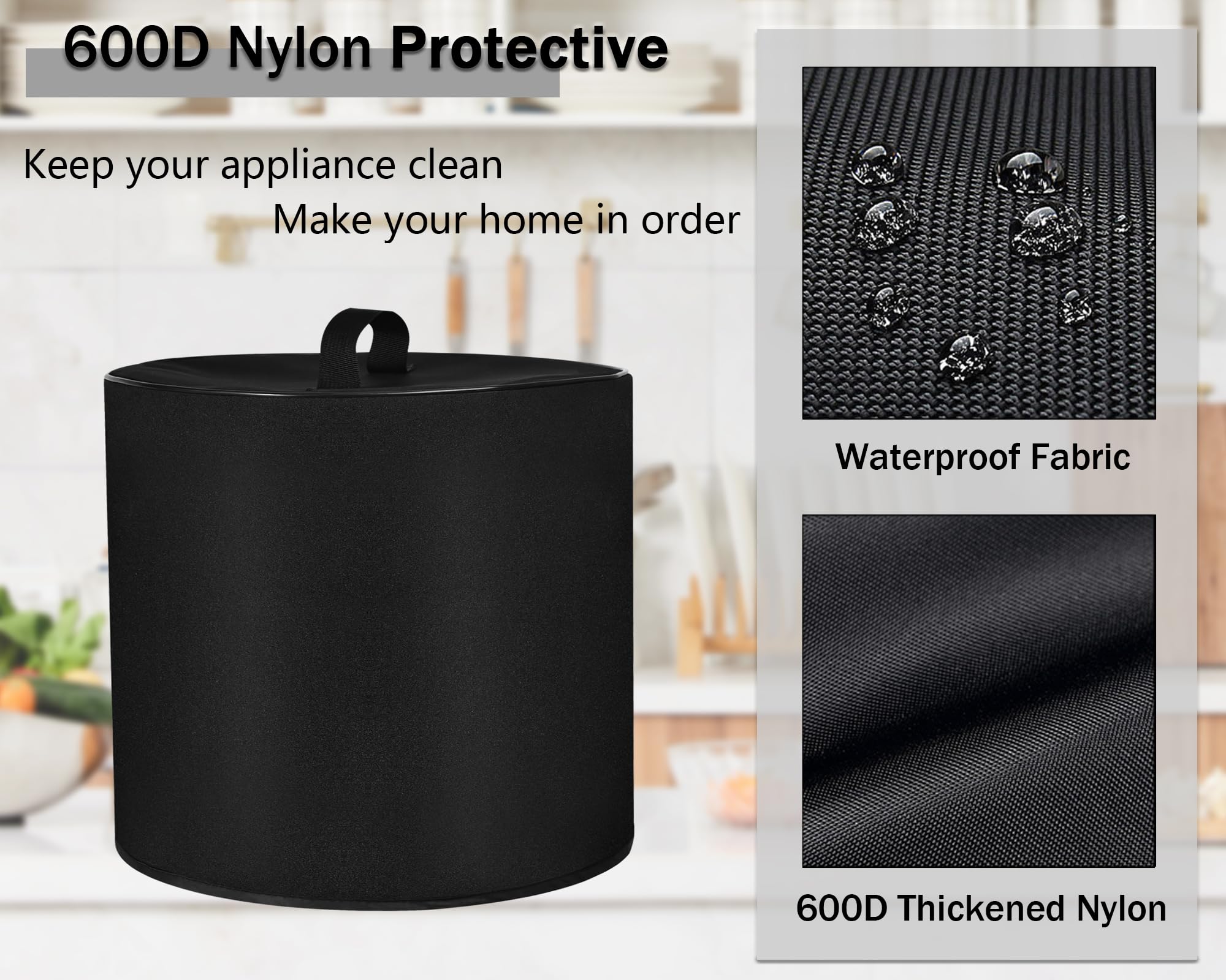 CouldyCasi waterproof nylon cover for 6 Qt Instant Pot guards against water splashes.