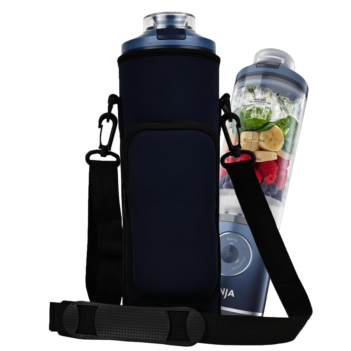 CouldyCasi Ninja Blast Max bag fits snugly, protecting your portable blender on the go.