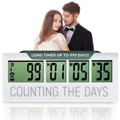 Countables countdown clock digits display offers large, easy-to-read numbers.