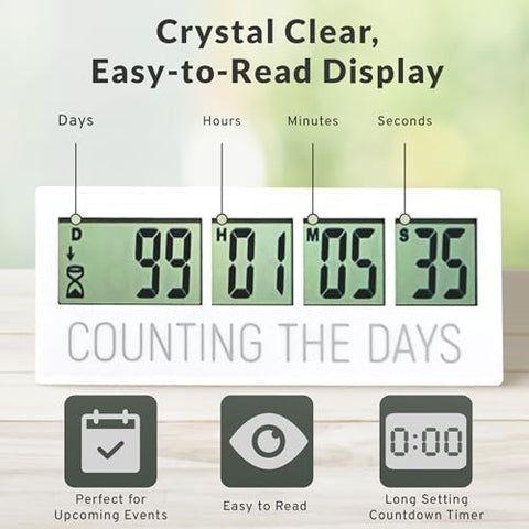 Countables countdown clock setting dial enables quick date input.