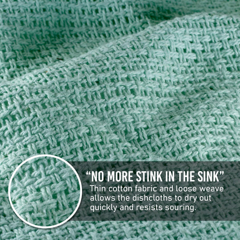 Country Cottons Old Fashion dishcloth closeup weave highlighting cotton texture for quick drying