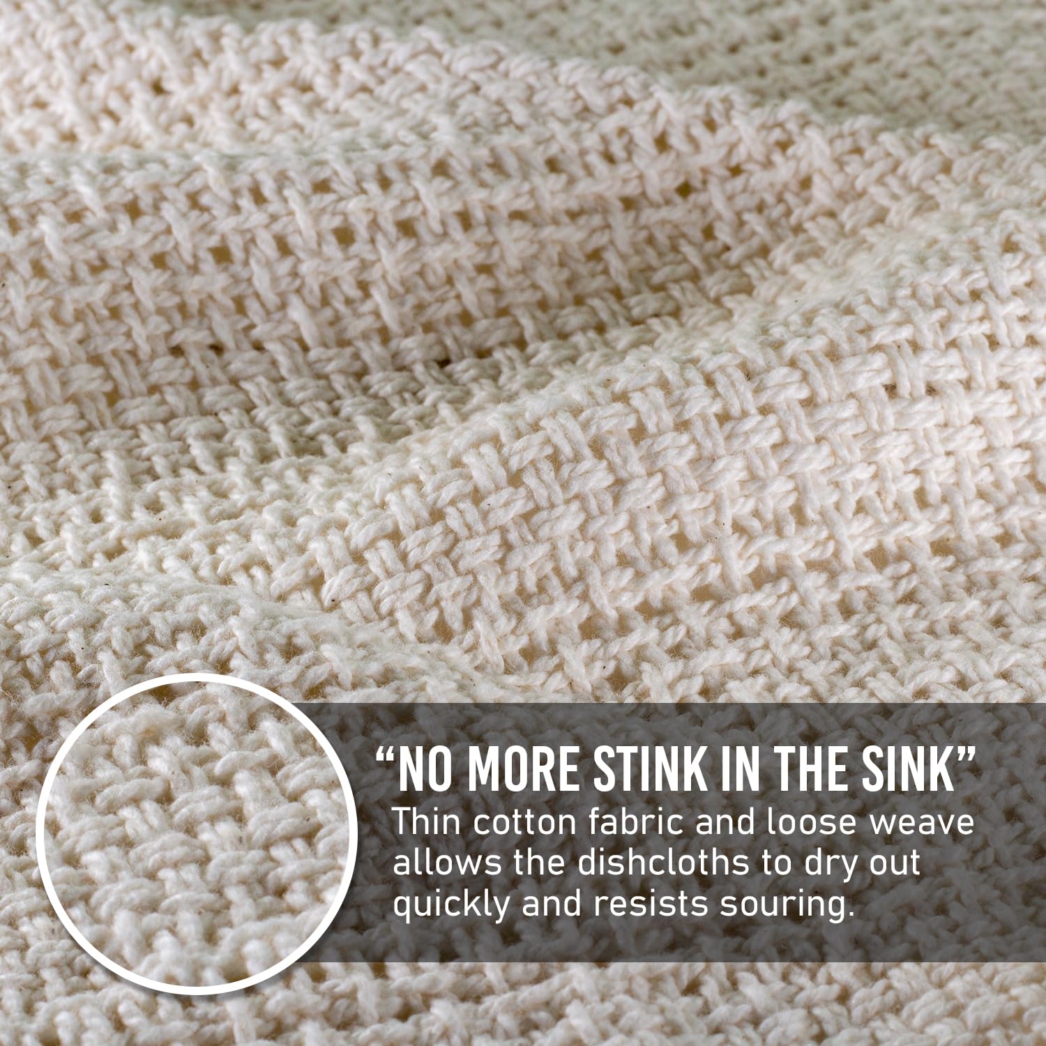 Country Cottons Old Fashion dishcloth soft texture ideal for everyday kitchen wiping.