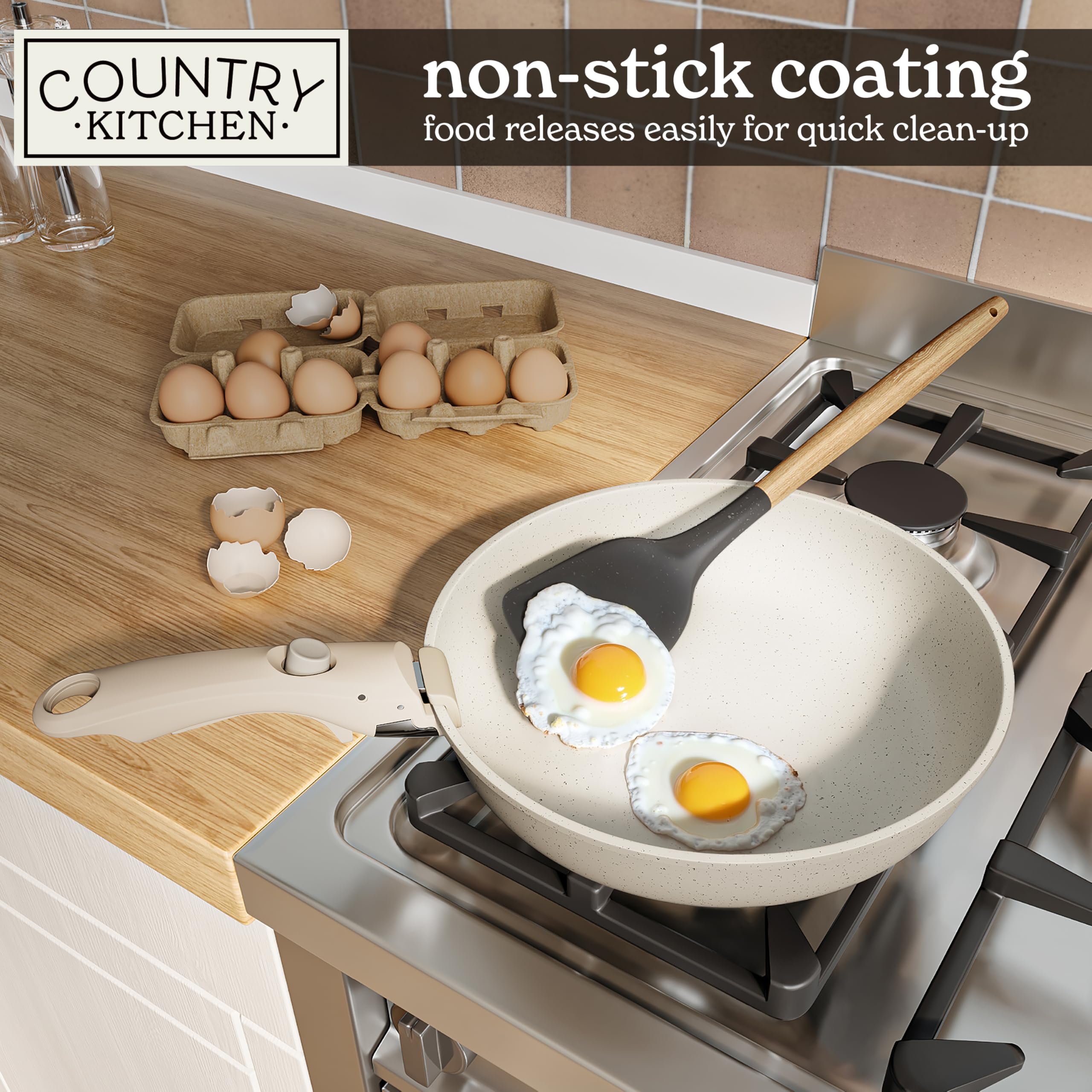 Country Kitchen granite nonstick coating for smooth release.