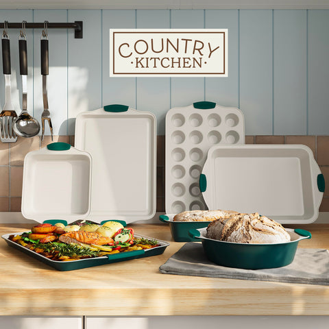 Country Kitchen large nonstick bake pan helps release cakes and cookies cleanly.