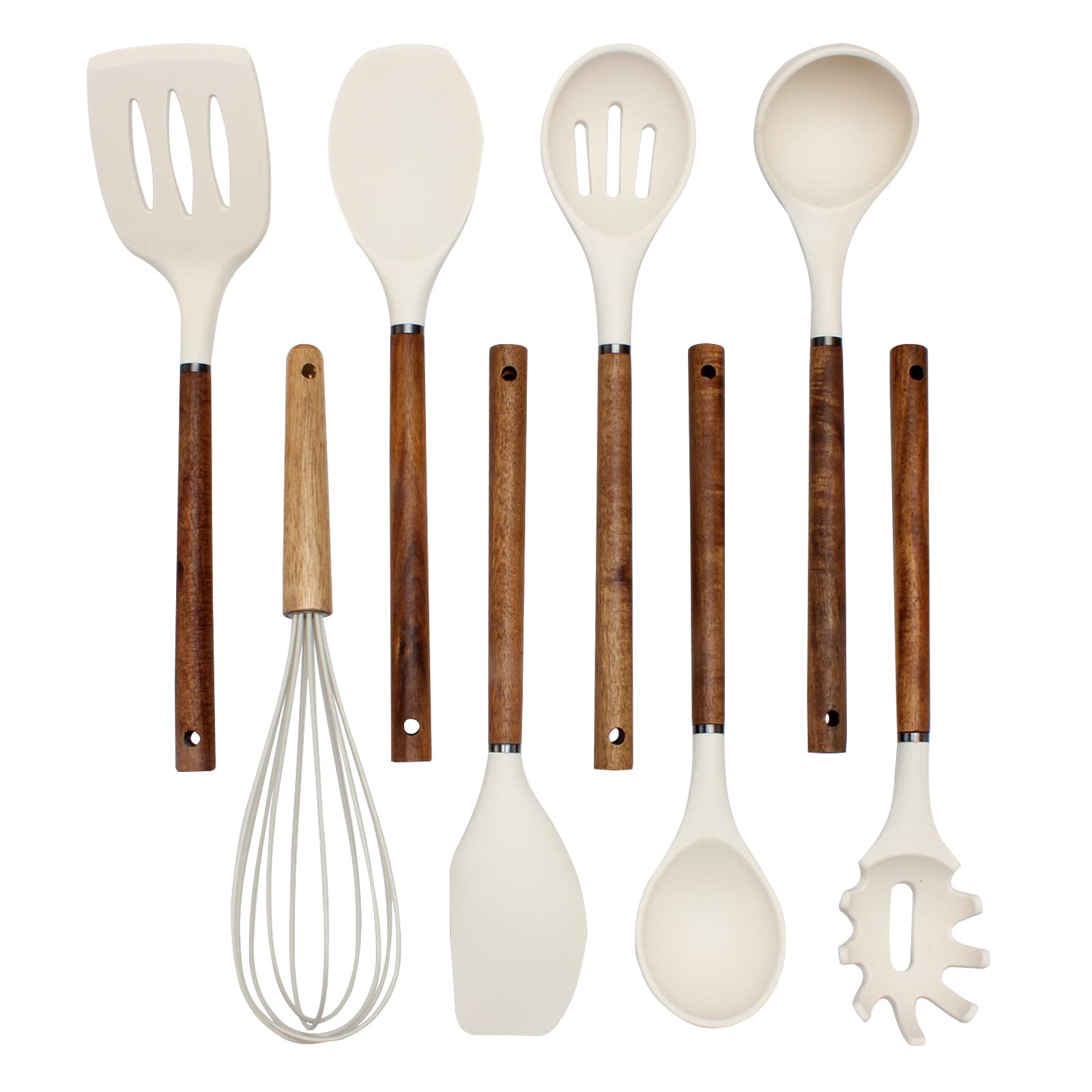 Country Kitchen non-stick ladle with rounded wood handle for smooth serving