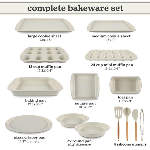 Country Kitchen cream cookie sheet with nonstick surface for effortless cleanup.