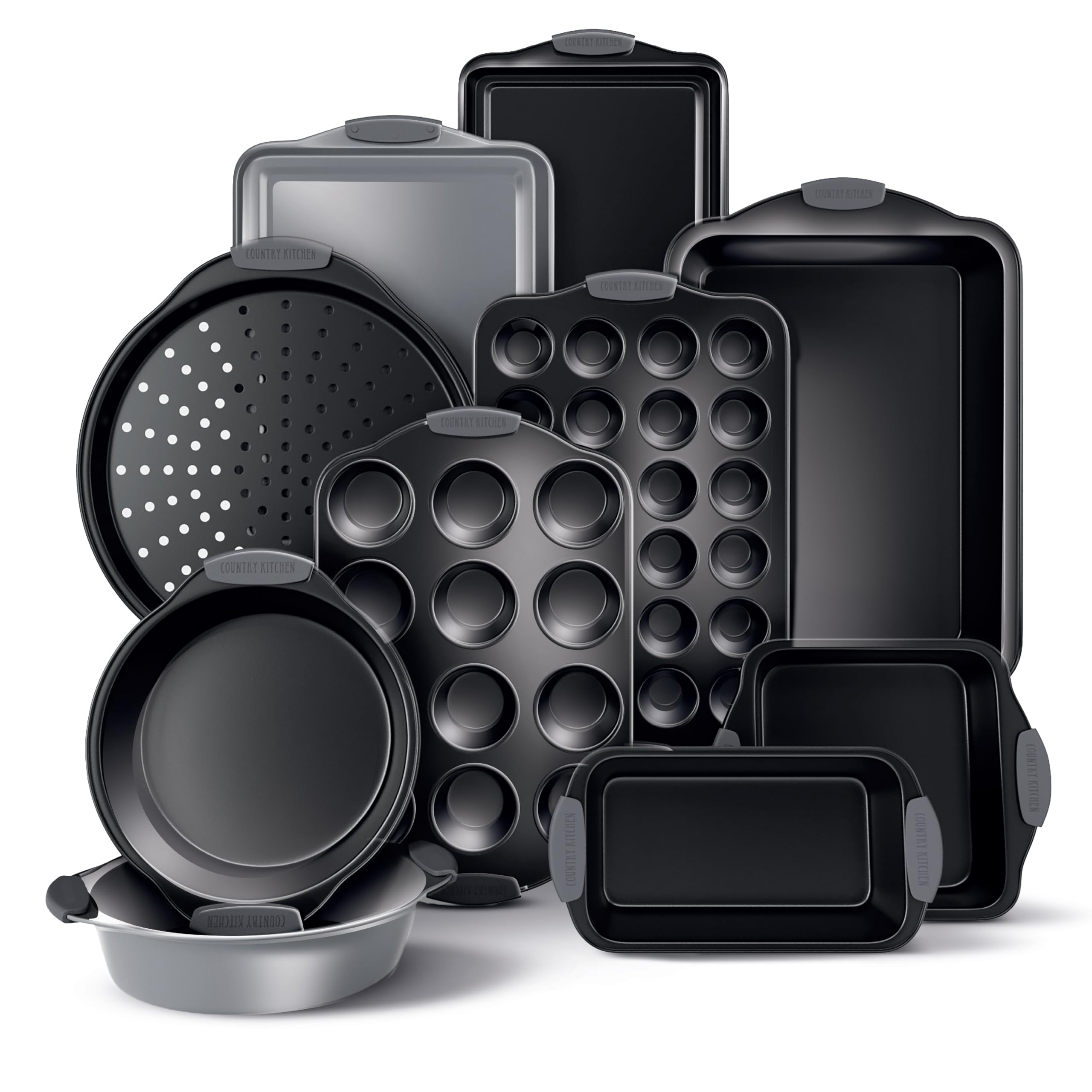 Country Kitchen nonstick stackable bakeware set large pan for easy release and cleanup