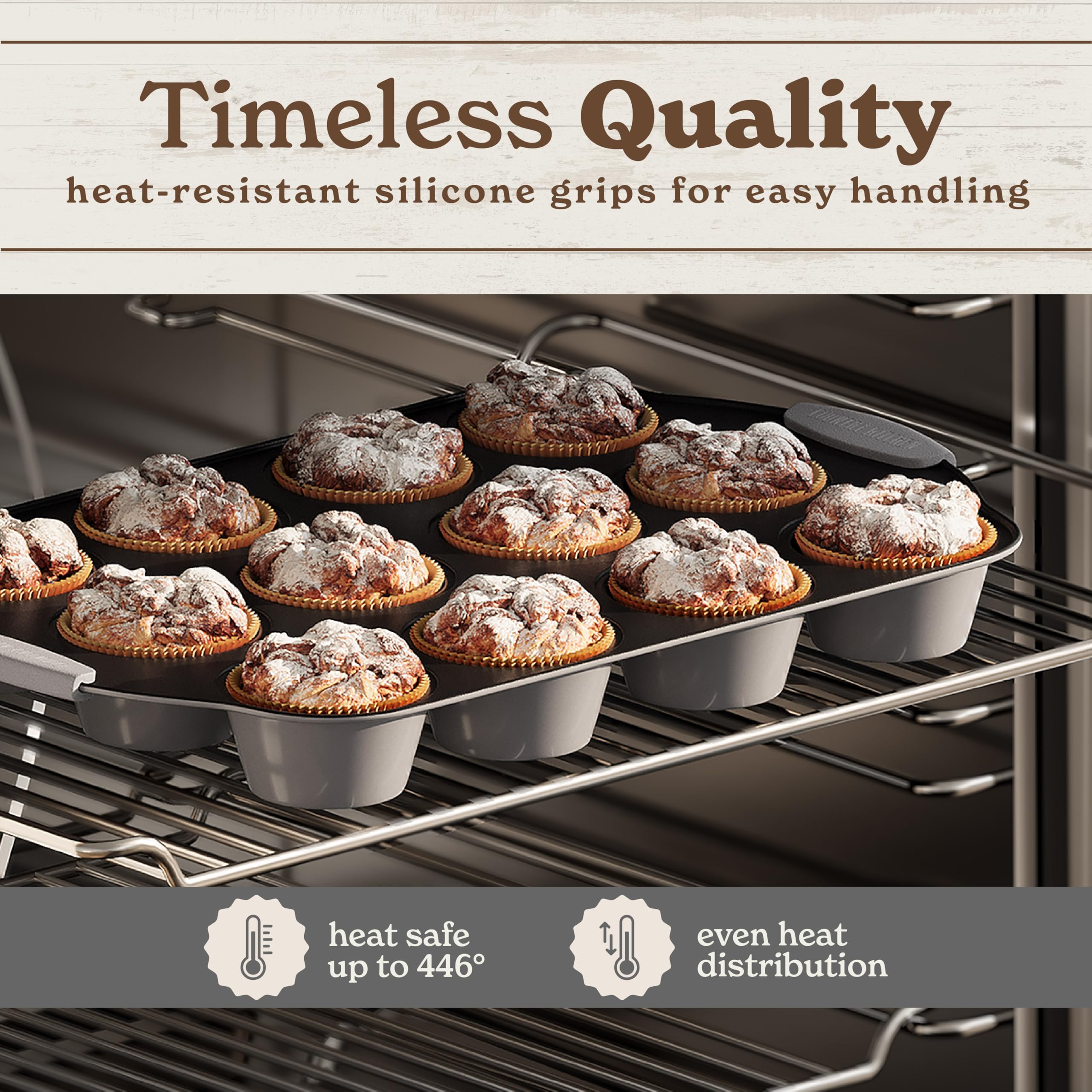 Country Kitchen nonstick stackable bakeware set roasting pan for browning and roasting