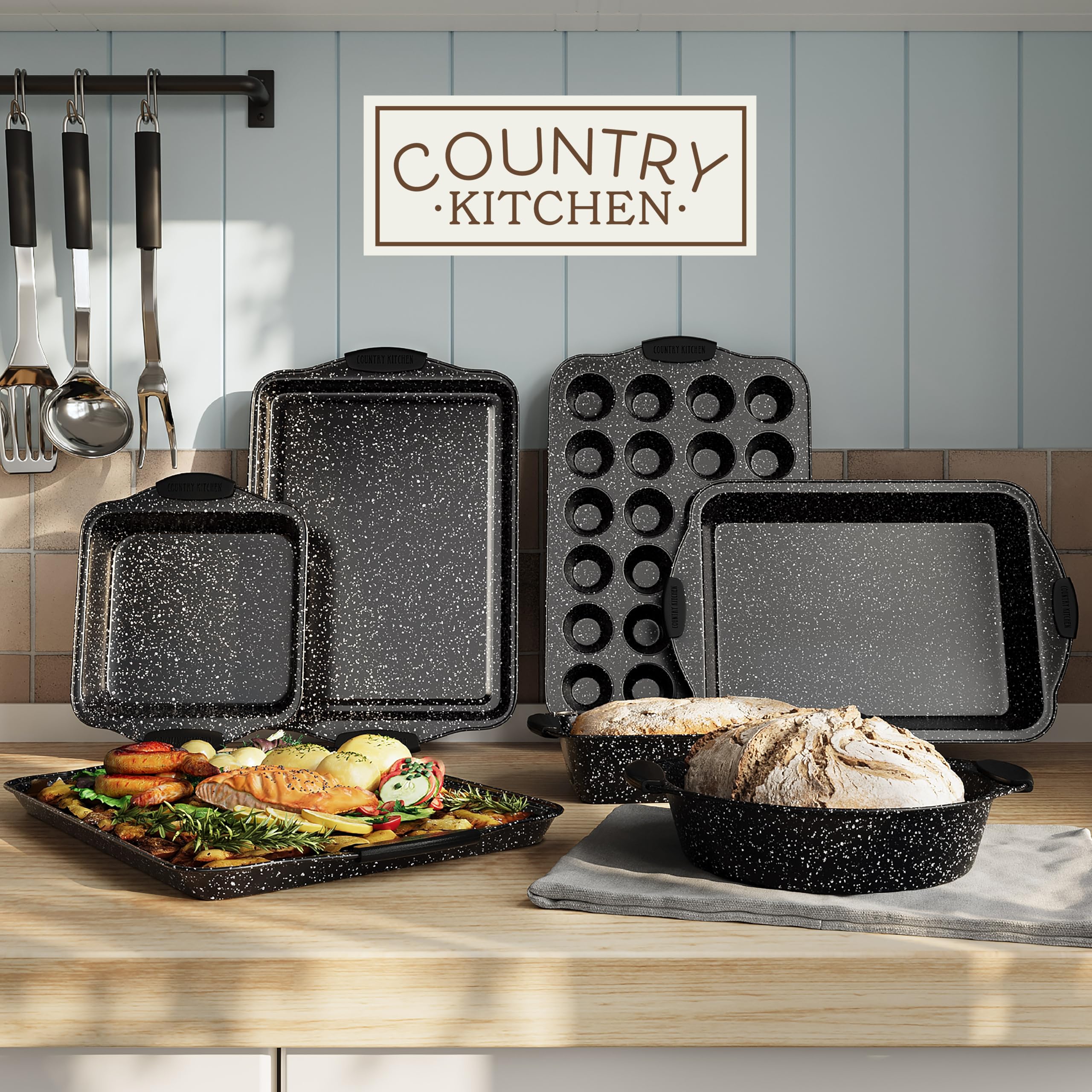 Country Kitchen small nonstick baking pans perfect for muffins and mini desserts.