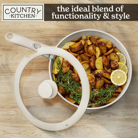 Country Kitchen versatile set transitions from stove to table.