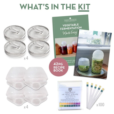 Country Trading Co. universal lids fit many jars and seal with mess-free ease.