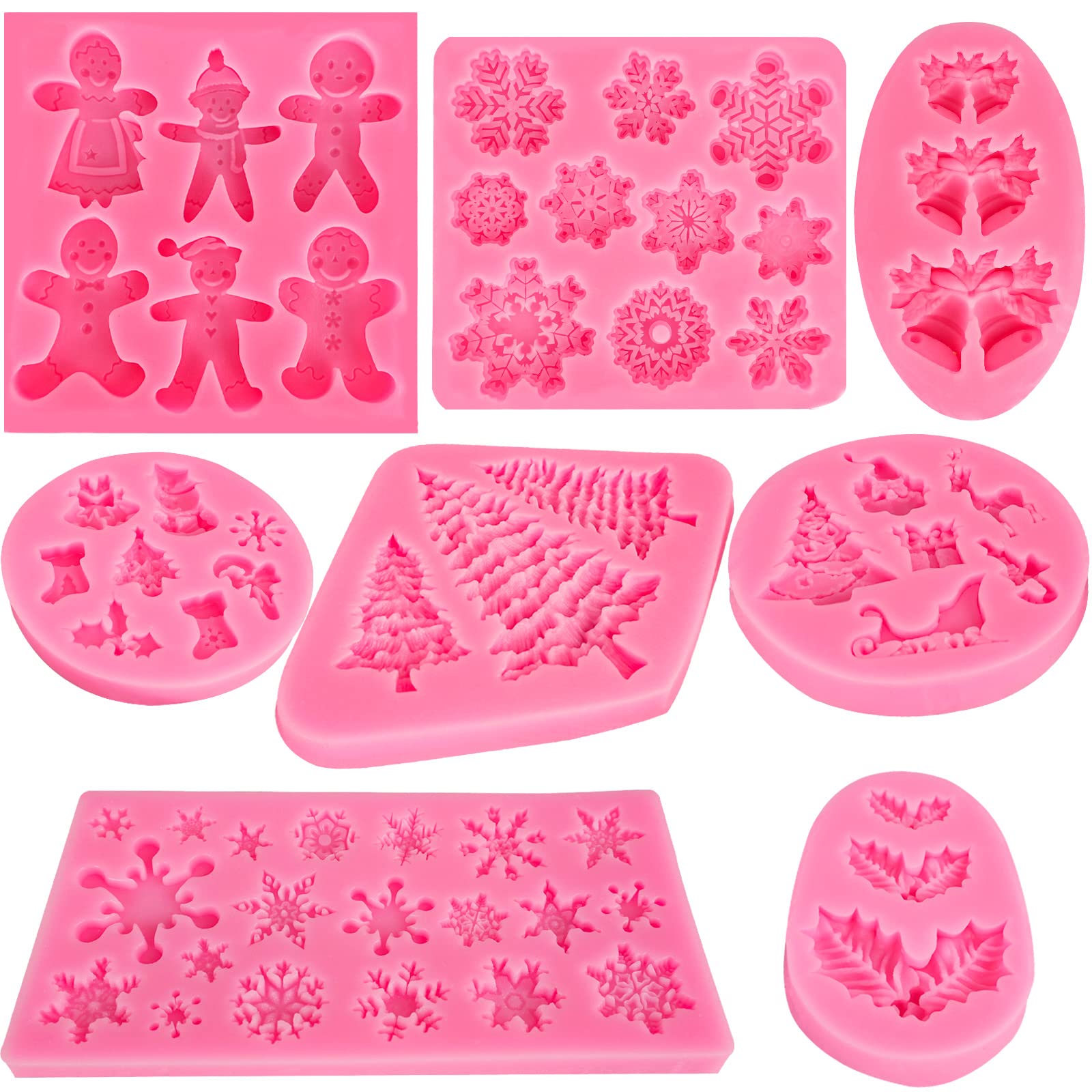 Couuwick candy-cane mold makes festive candies and cake accents.