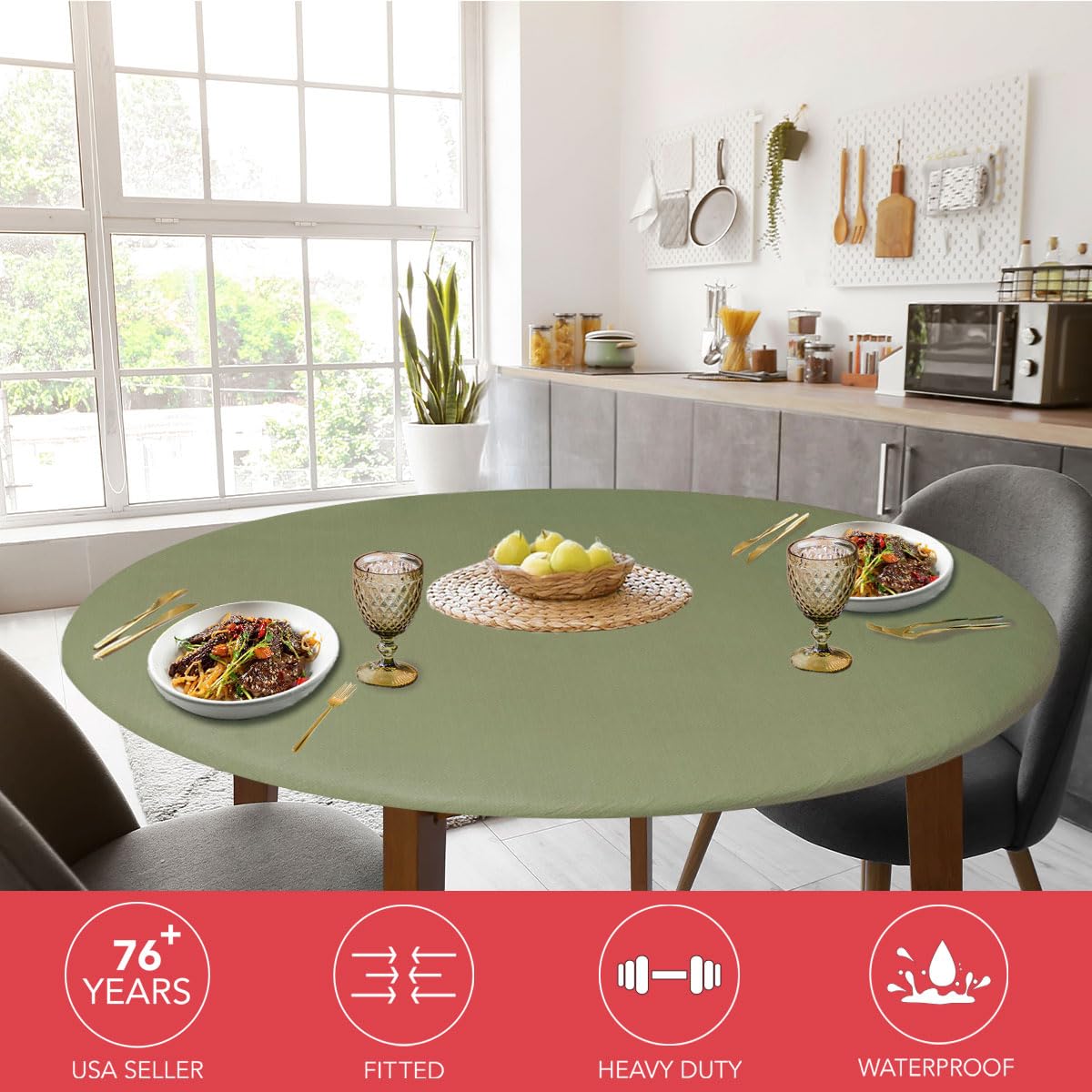 Covers For The Home closeup shows fabric backing and durable vinyl for everyday use.