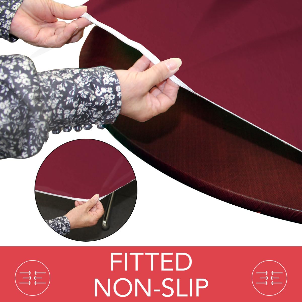 Covers For The Home deluxe elastic edge closeup showing secure fit and texture