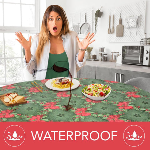 Covers For The Home oblong Christmas table cover adds holiday charm and protection
