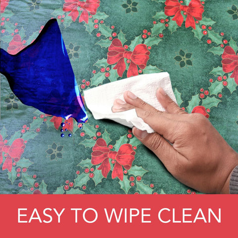 Covers For The Home easy-clean Christmas table cover ready to wipe down