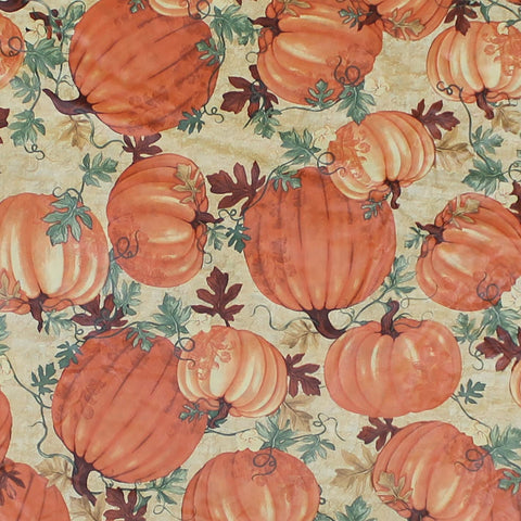 Covers For The Home pumpkin-pattern snug-fit edge keeps cover in place