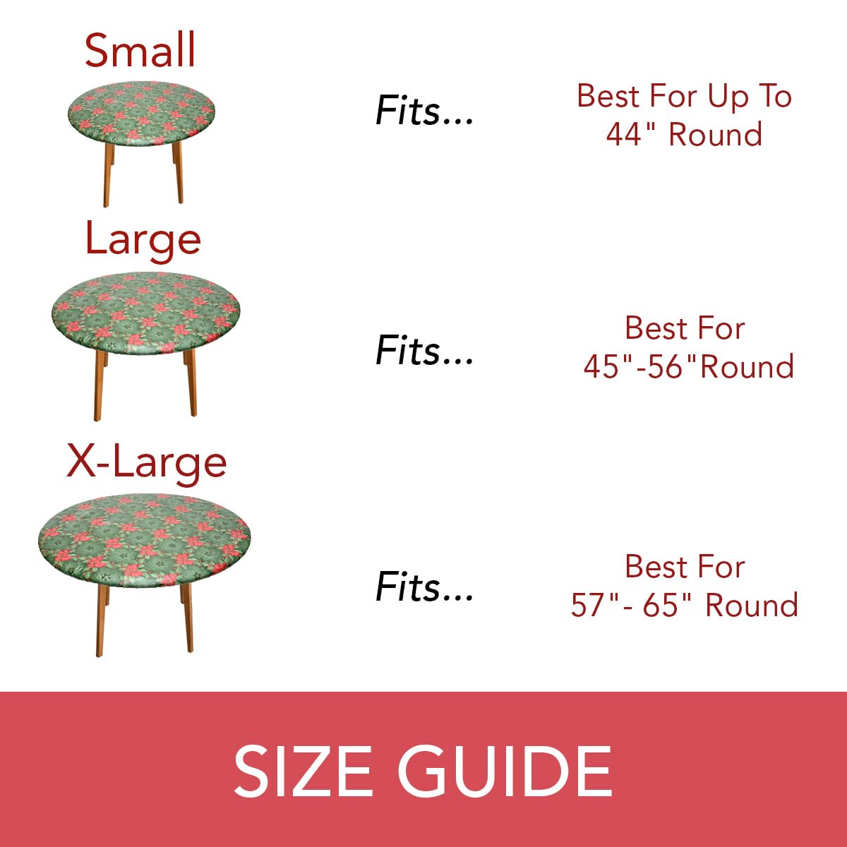 Covers For The Home waterproof Christmas table cover guards against spills