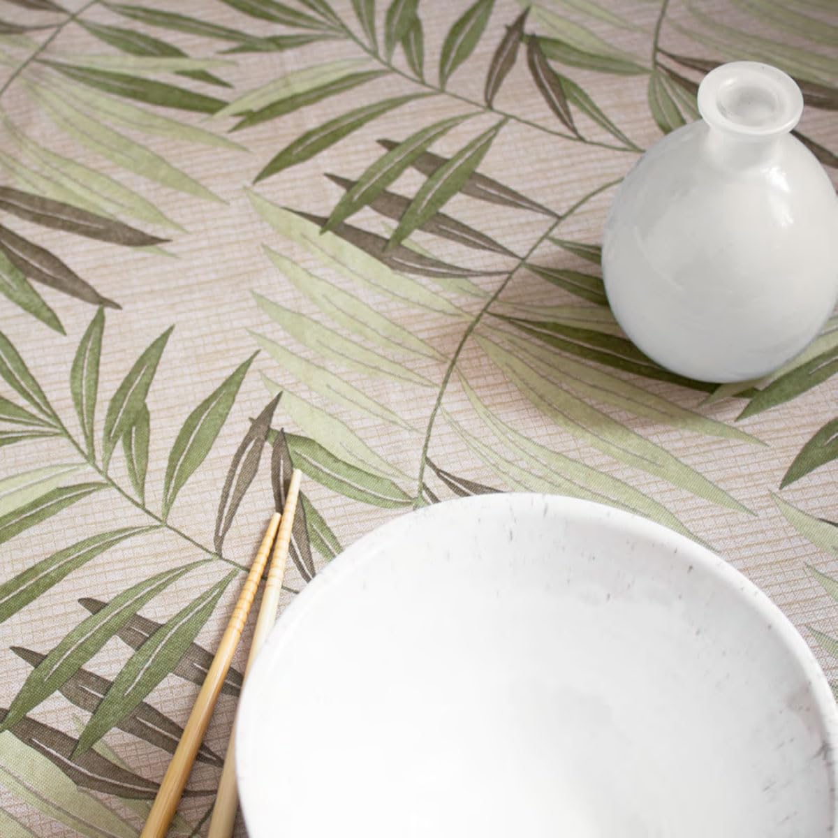 Covers For The Home fern-pattern dining room table setup