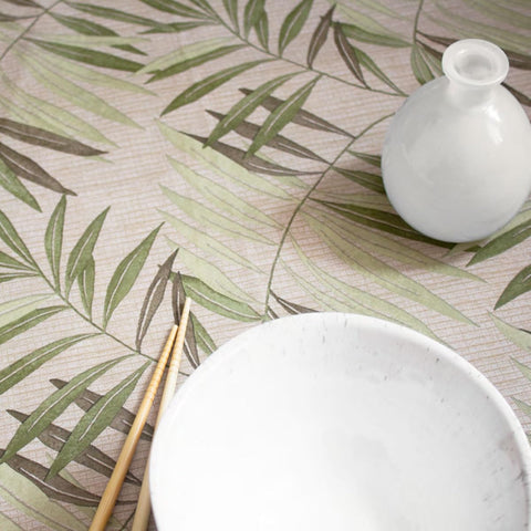 Covers For The Home fern-pattern dining room table setup