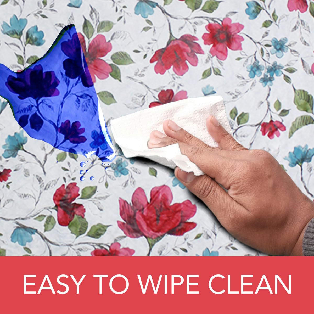 Covers For The Home easy-clean table cover wipes clean with a cloth