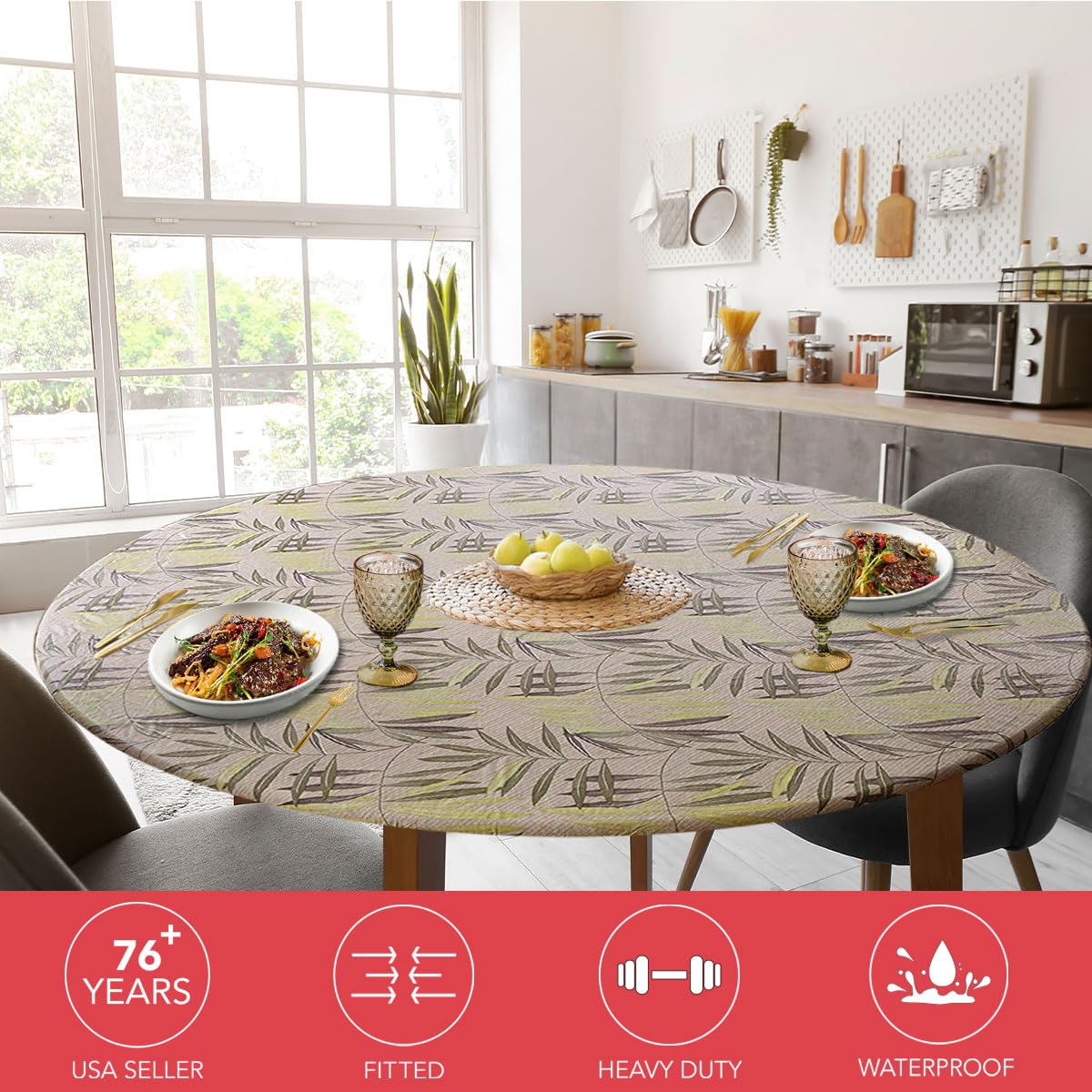 Covers For The Home waterproof vinyl table cover with soft backing