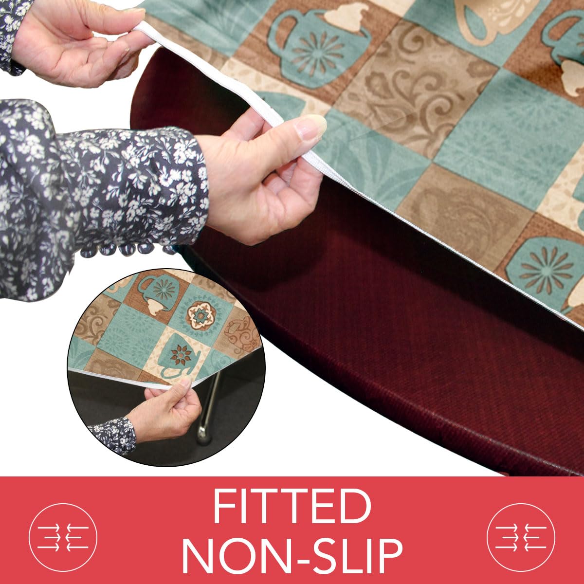 Covers For The Home elastic edge closeup shows snug fit design and flexibility.