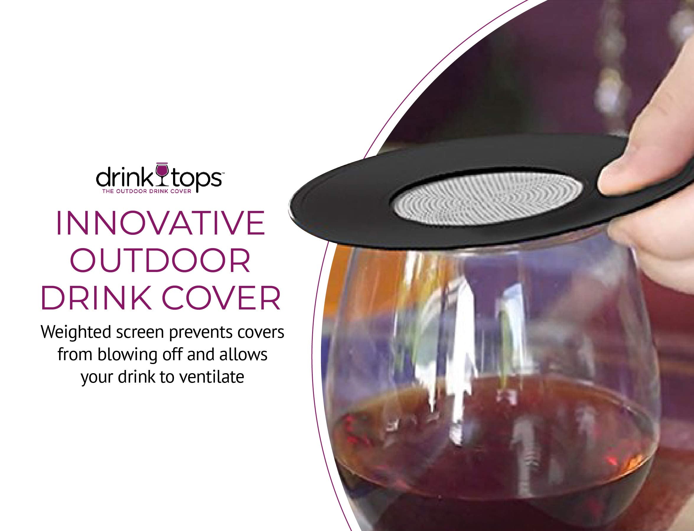Coverware BPA free silicone lid protects beverages and stays cool
