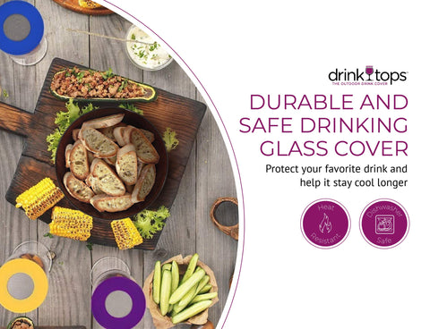 Coverware silicone beverage covers double as outdoor coasters and markers