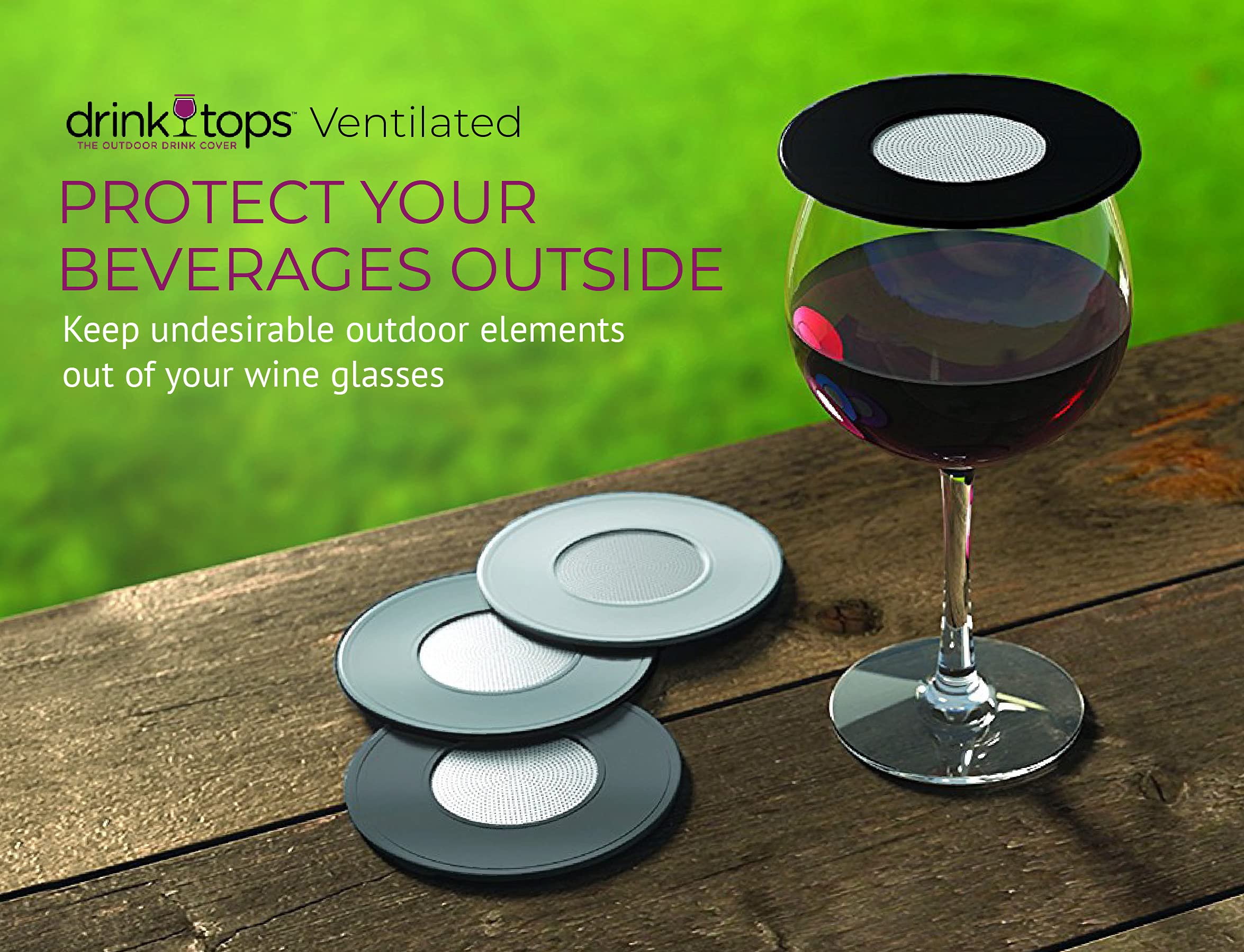 Coverware weighted screen glass cover prevents blowing away during picnics
