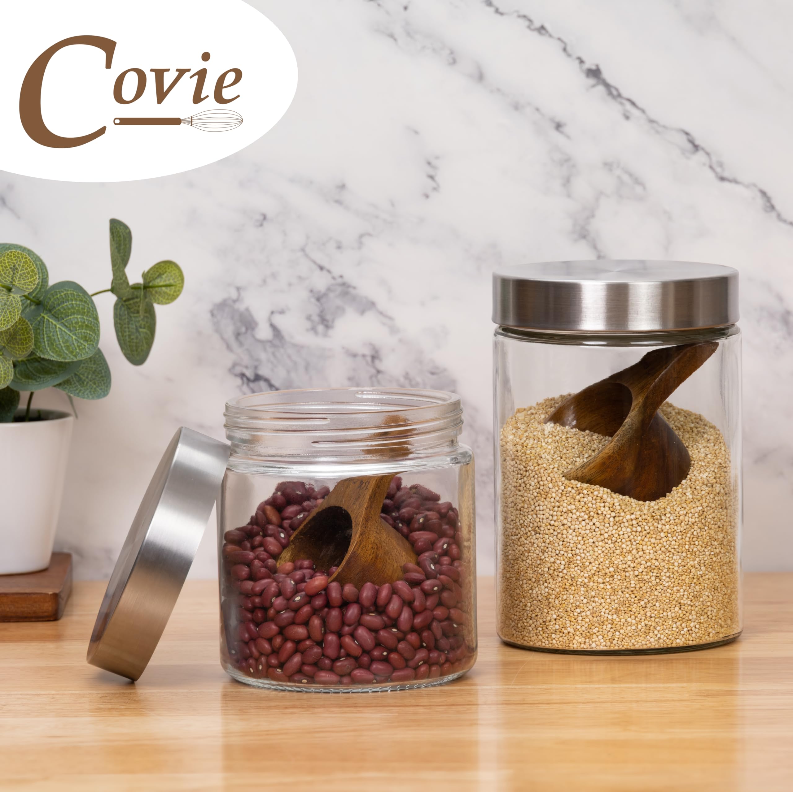 Covie wooden one-teaspoon spoon in acacia wood, handy for seasoning and recipes.