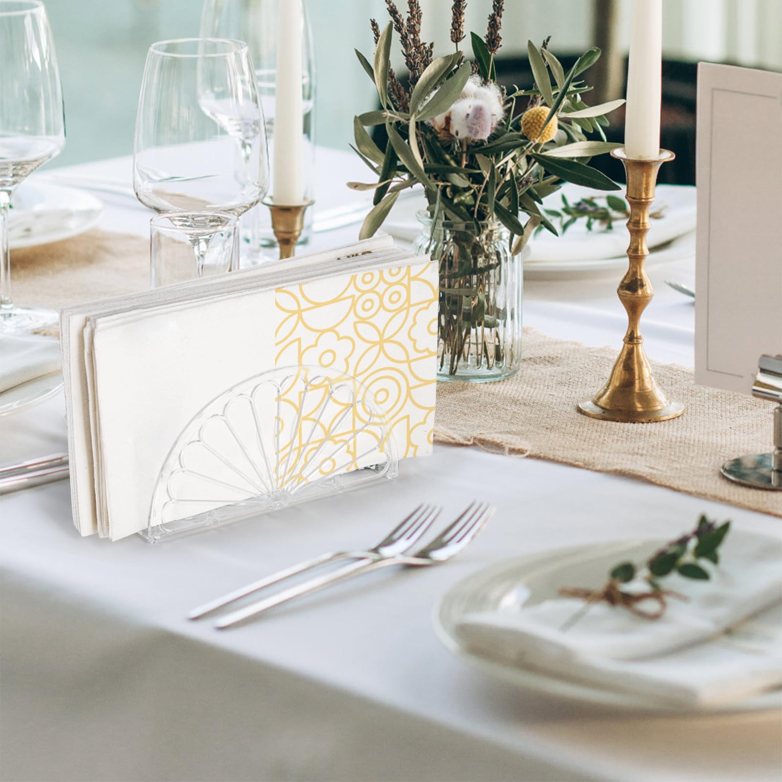 Easy-clean Covzoe plastic napkin holder for quick maintenance.