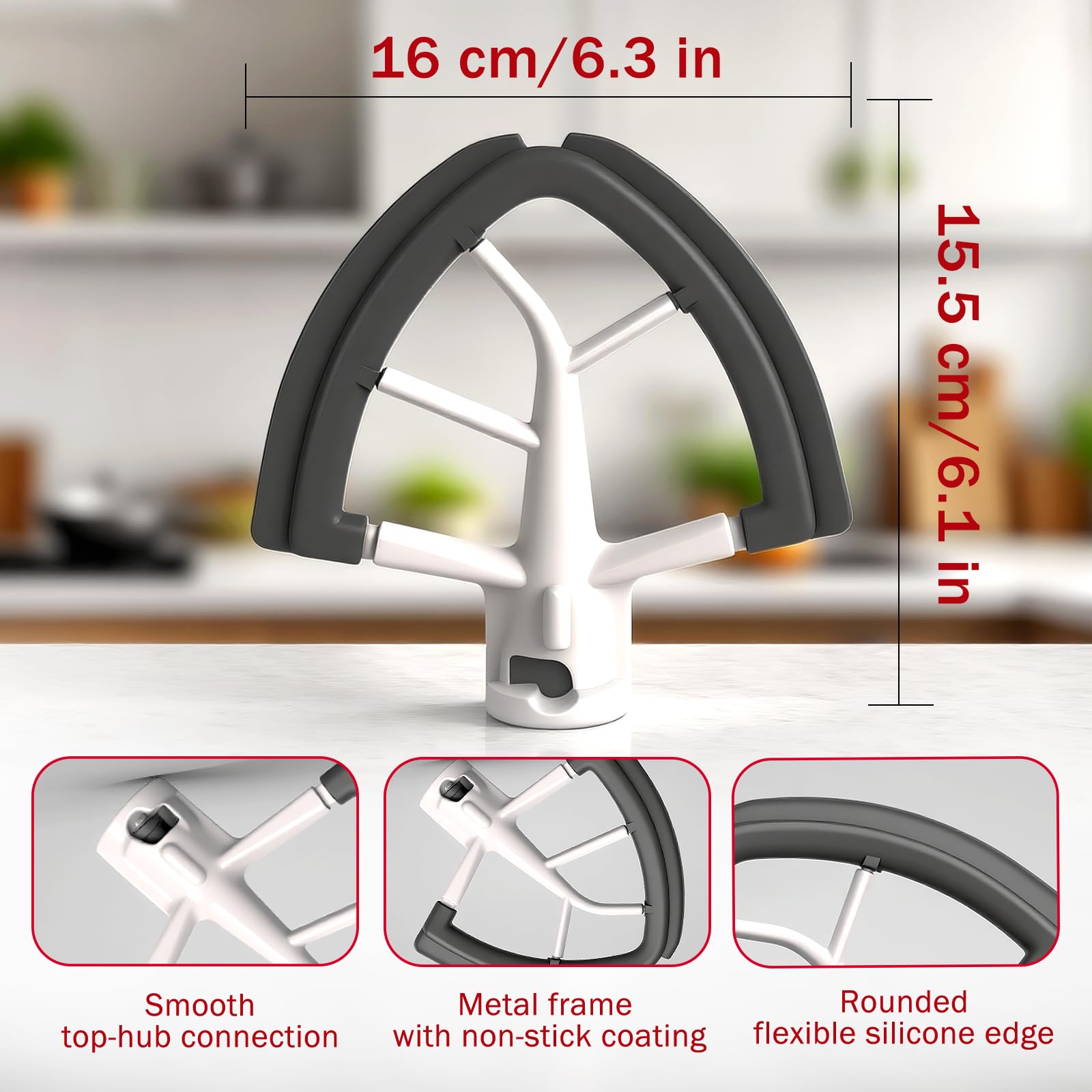 Cowbright beater attached to KitchenAid 4.5-qt tilt-head mixer compatibility