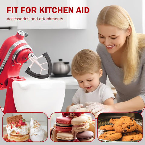 Durable metal core with food-grade silicone edge on Cowbright beater