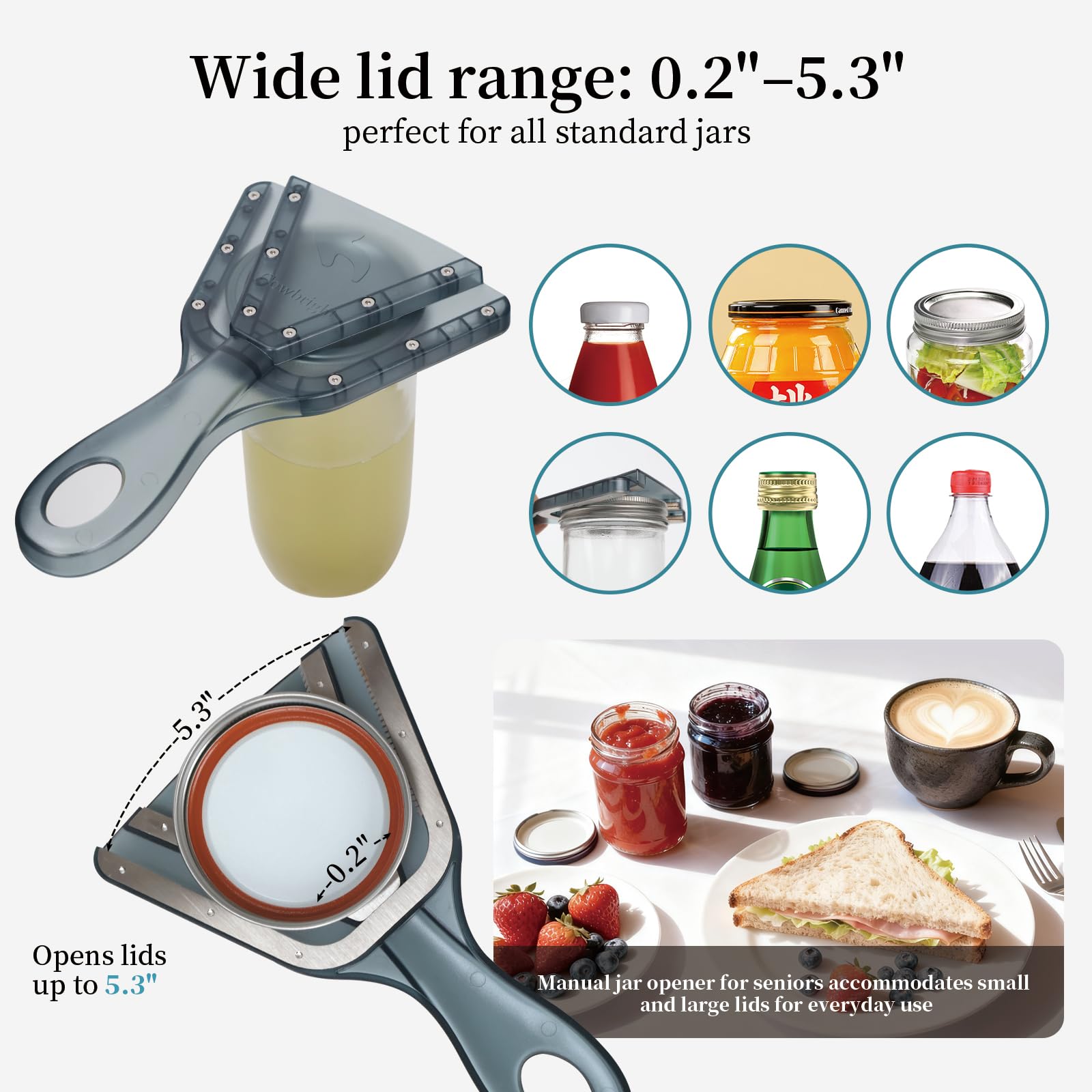 Cowbright jar opener's stainless steel construction ensures durability for daily use
