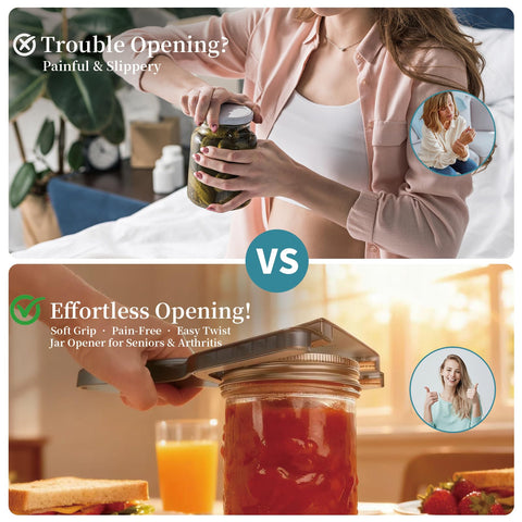Cowbright jar opener with wider soft-grip handle offers greater control