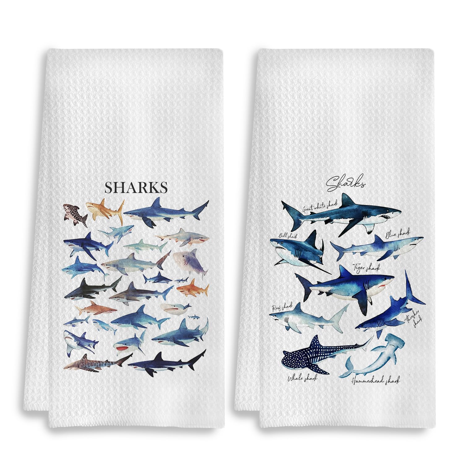 COWEB Shark Towels bathroom decor with coastal charm and quick-dry performance.