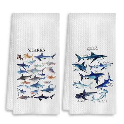 COWEB Shark Towels bathroom decor with coastal charm and quick-dry performance.