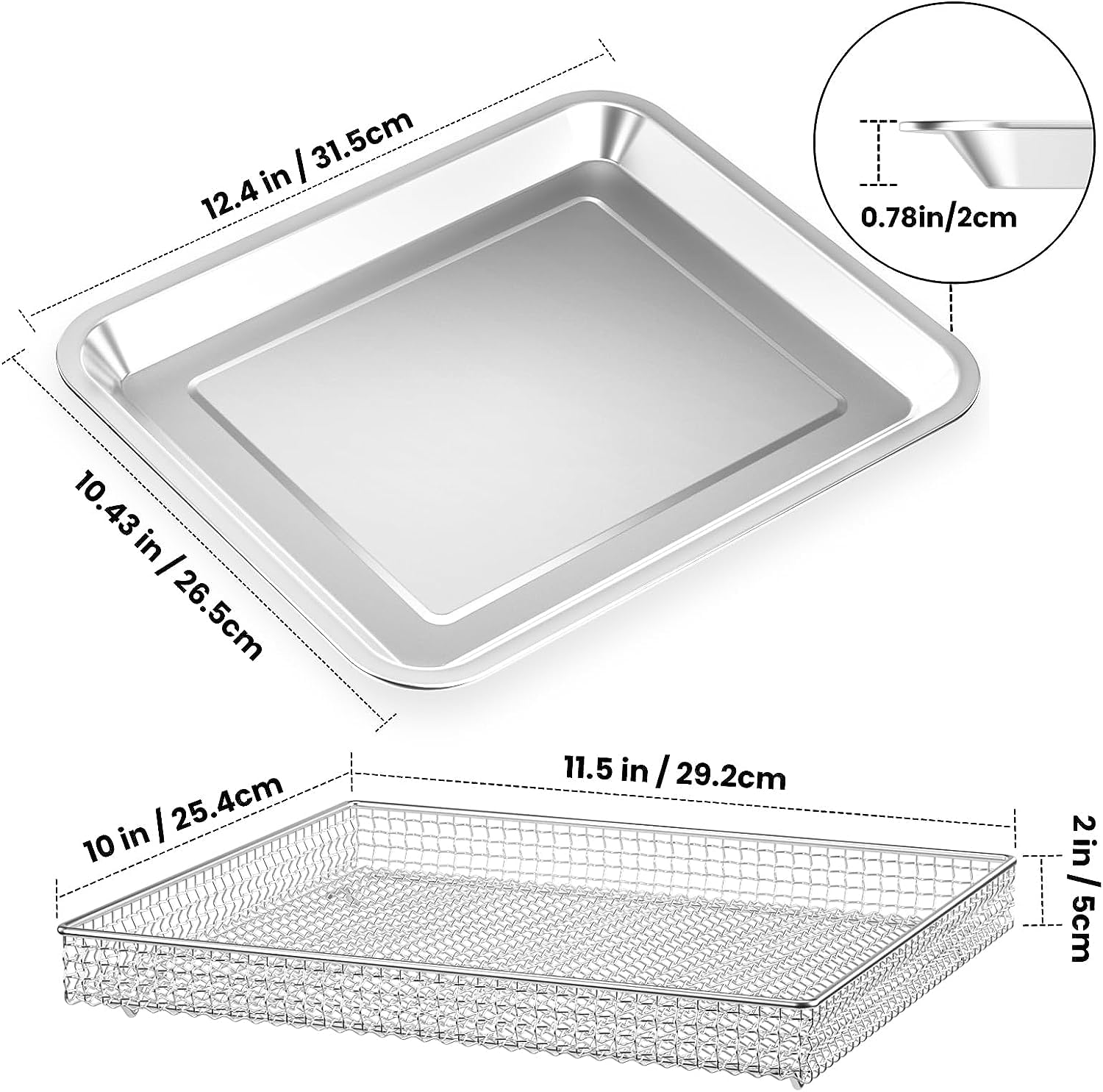 COWHERDING airfryer basket with mesh for TOA-60 keeps oil contained.