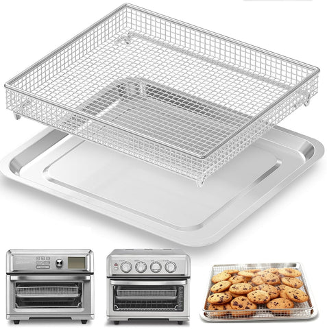 COWHERDING airfryer tray fits Cuisinart TOA-60 for easy cooking cleanup.
