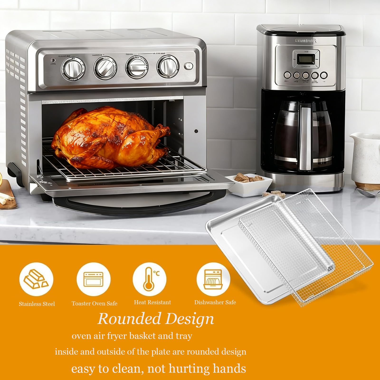 COWHERDING durable steel tray withstands up to 480°F.