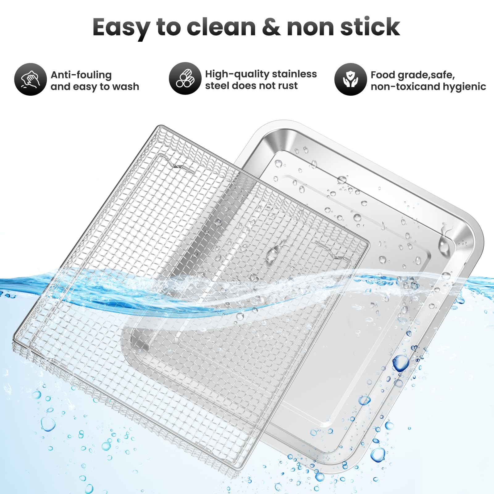 COWHERDING stainless steel baking sheet 12.4x11 for durable baking.