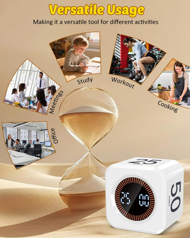 COWVTUJ compact timer in classroom or kitchen for routines.