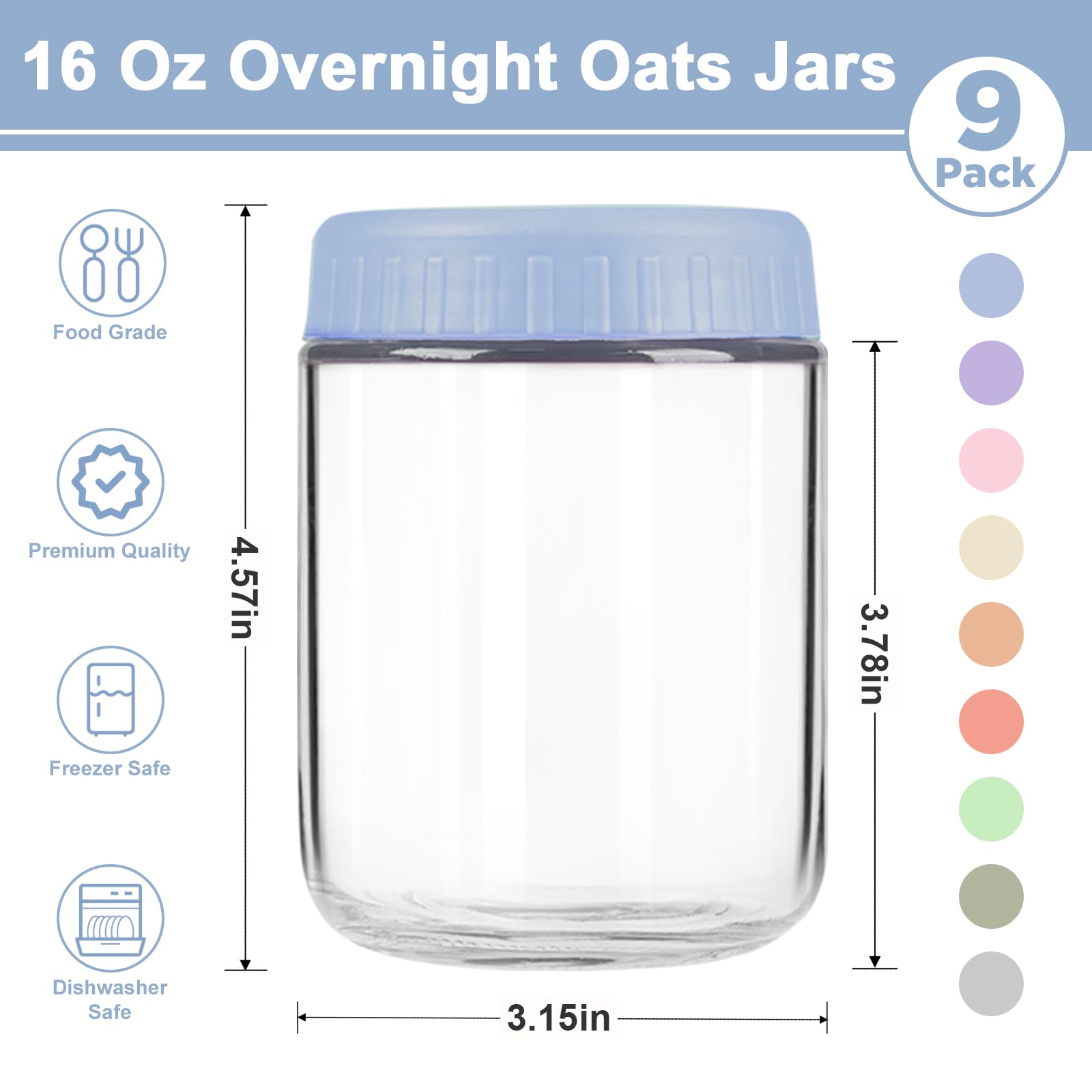 COYACOOL wide-mouth 16oz glass jar easy to fill and clean