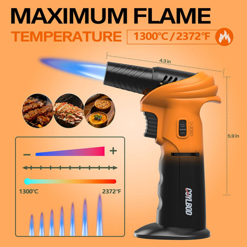 CoYlBod adjustable flame control for precise searing and caramelization.
